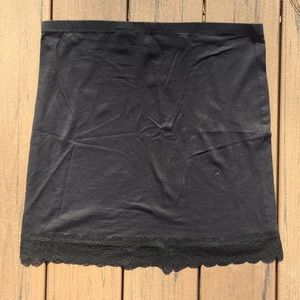 Mini skirt with lace embellishment
